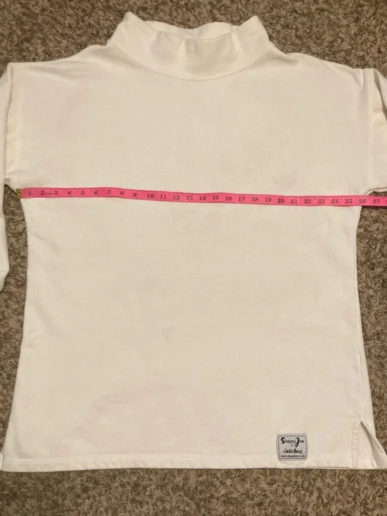 Sloppy Joe UK 100% Organic Cotton High Neck Sweatshirt, Sz 3 L/XL Oversized Boxy - Picture 6 of 16